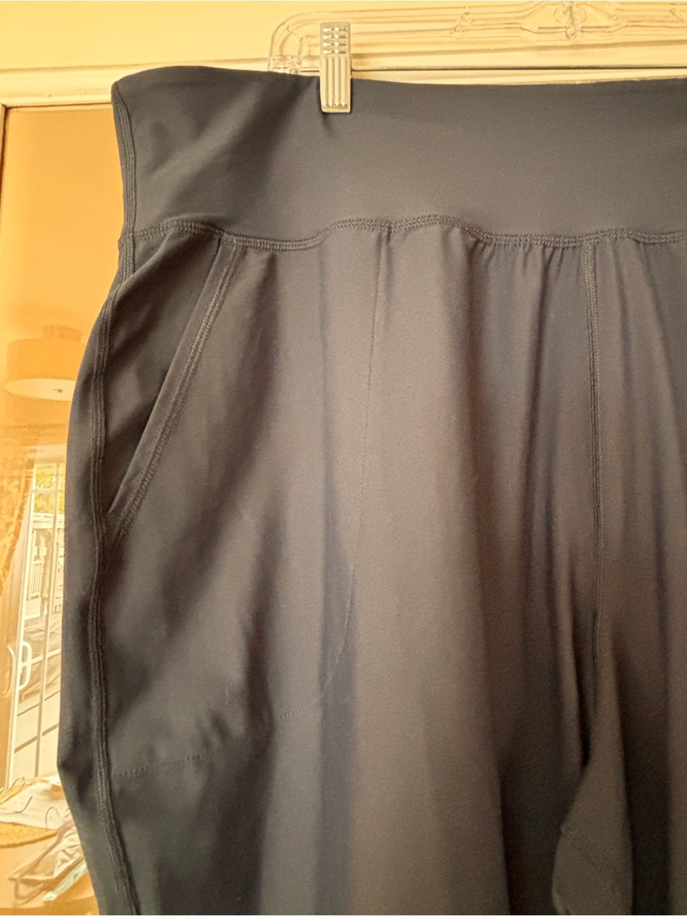 High-Waist Black Women's Ponte Pants- dry fit fabric - Picture 4 of 4